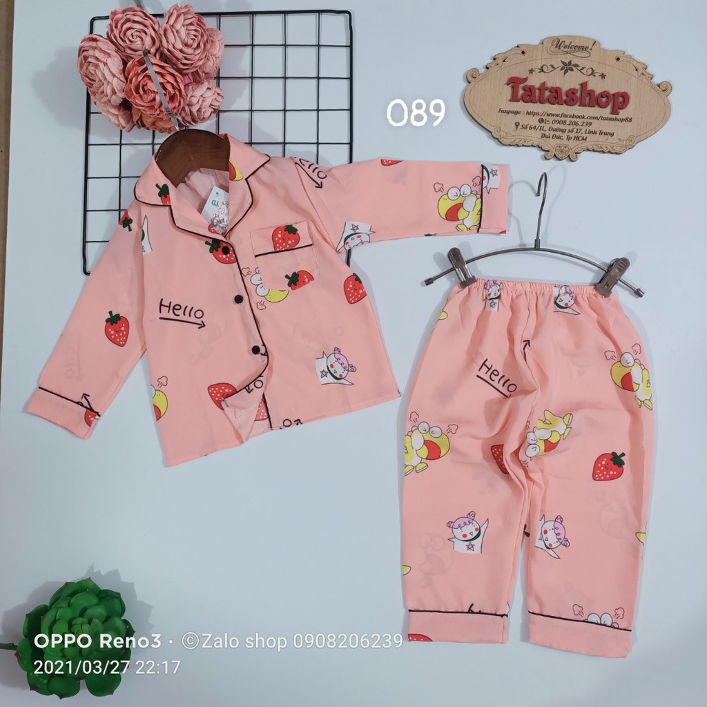 |11-40kg| BỘ PIJAMA DÀI TAY SIZE ĐẠI BÉ GÁI 089