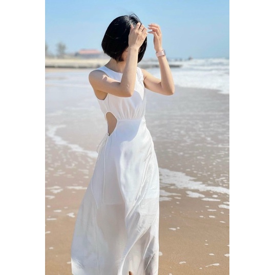 MAXI LỤA KHOÉT EO