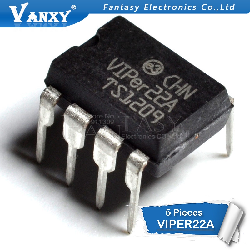 Set 5 Linh Kiện Vi Mạch Viper22A Dip8 Viper22 Dip 22a Dip-8 Chính Hãng