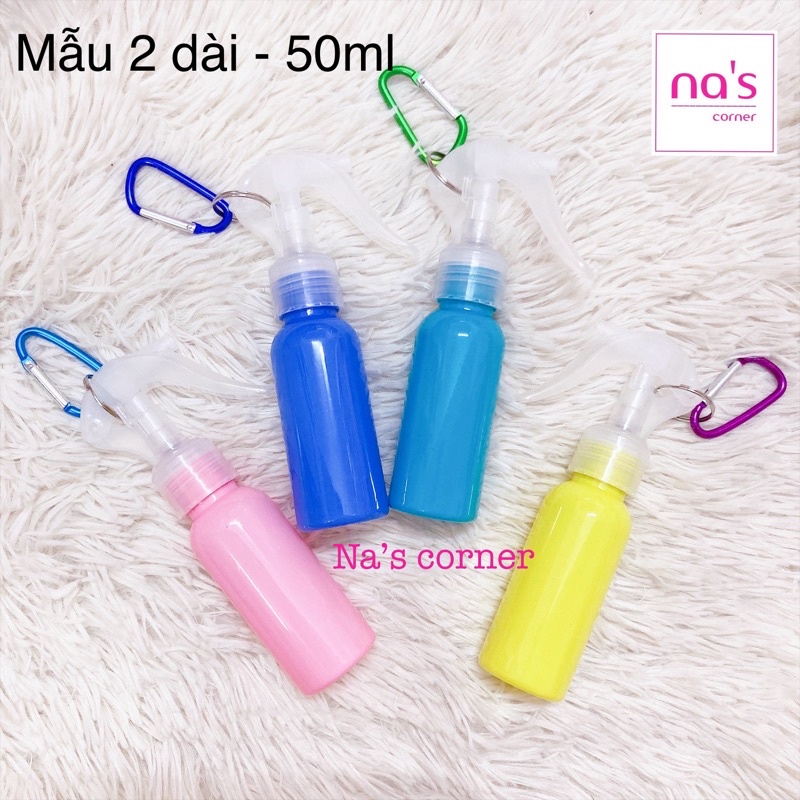 Chai xịt khuẩn 50ml 100ml 150ml kèm móc khoá van an toàn tiện dụng mang theo