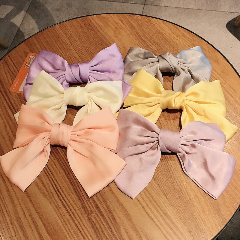 Kẹp tóc nơ phong cách Hàn Quốc dễ thương cho nữ