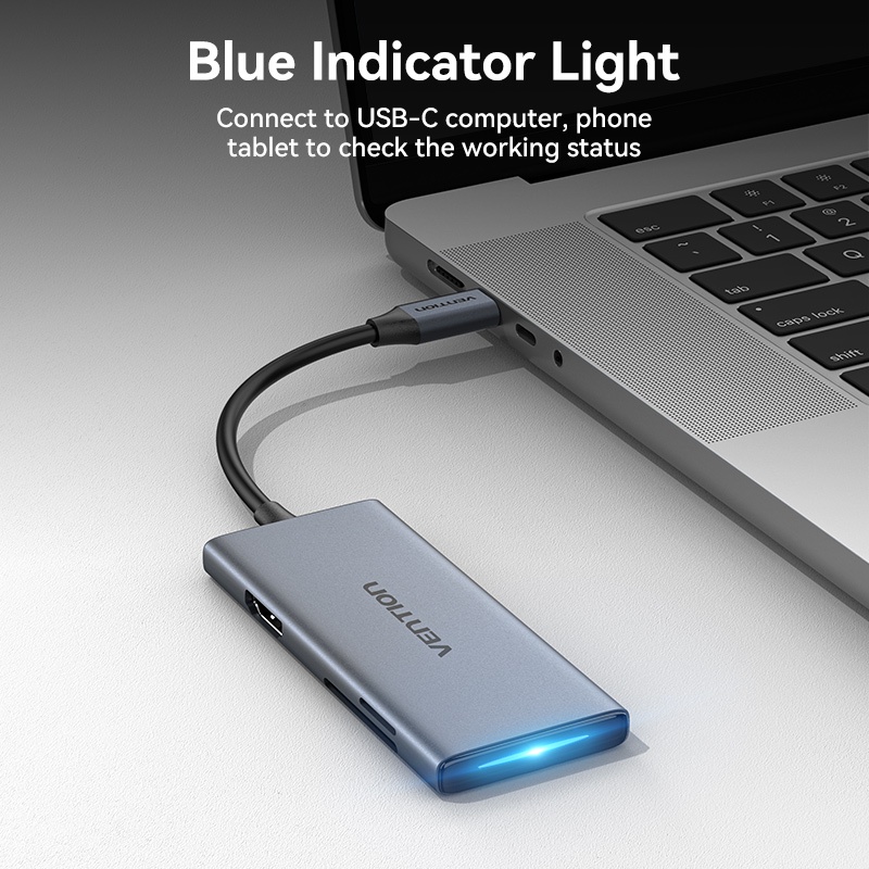 VENTION Đế Cắm Sạc USB 4K 3 Cổng USB-A HDMI + HDMI + Thẻ TF/SD 4K Chuyên Dụng Cho Máy Tính Bảng Samsung/ Huawei/ Dell/ Huawei