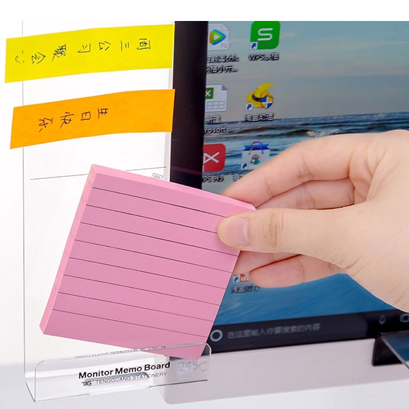 Bảng nhựa trong suốt gắn màn hình máy tính dùng dán giấy ghi chú tiện dụng sáng tạo | BigBuy360 - bigbuy360.vn
