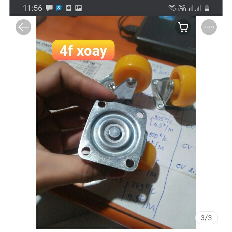 bánh xe đẩy nhựa  4p 6p 8p xoay 360 độ .