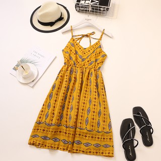 Váy hai dây đi biển, váy mùa hè ( có ảnh thật )