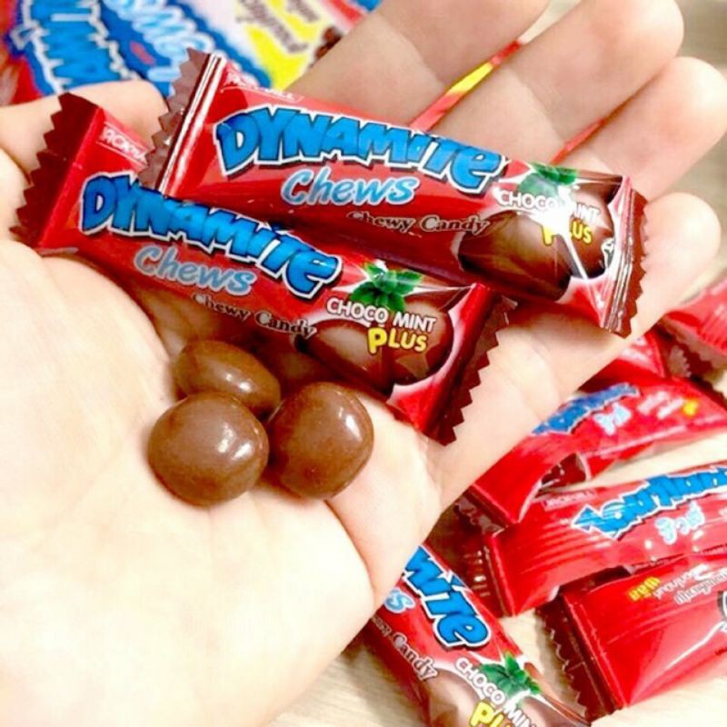 Kẹo Nhai 3 Viên DYNAMITE Chew Socola/Trái cây
