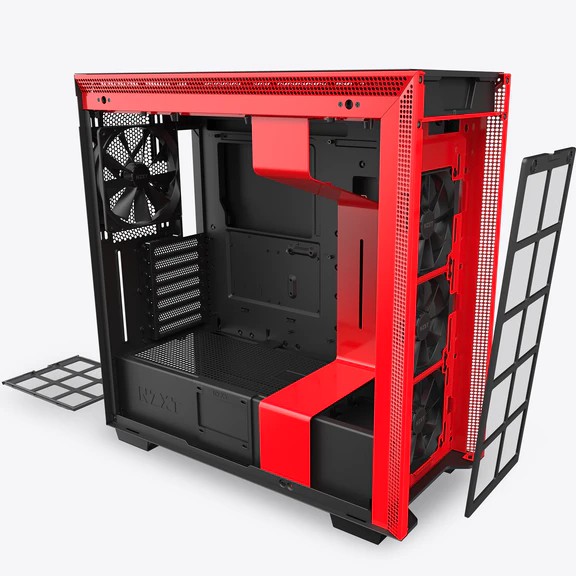 Vỏ Case Máy Tính NZXT H710 Màu Đen Đỏ