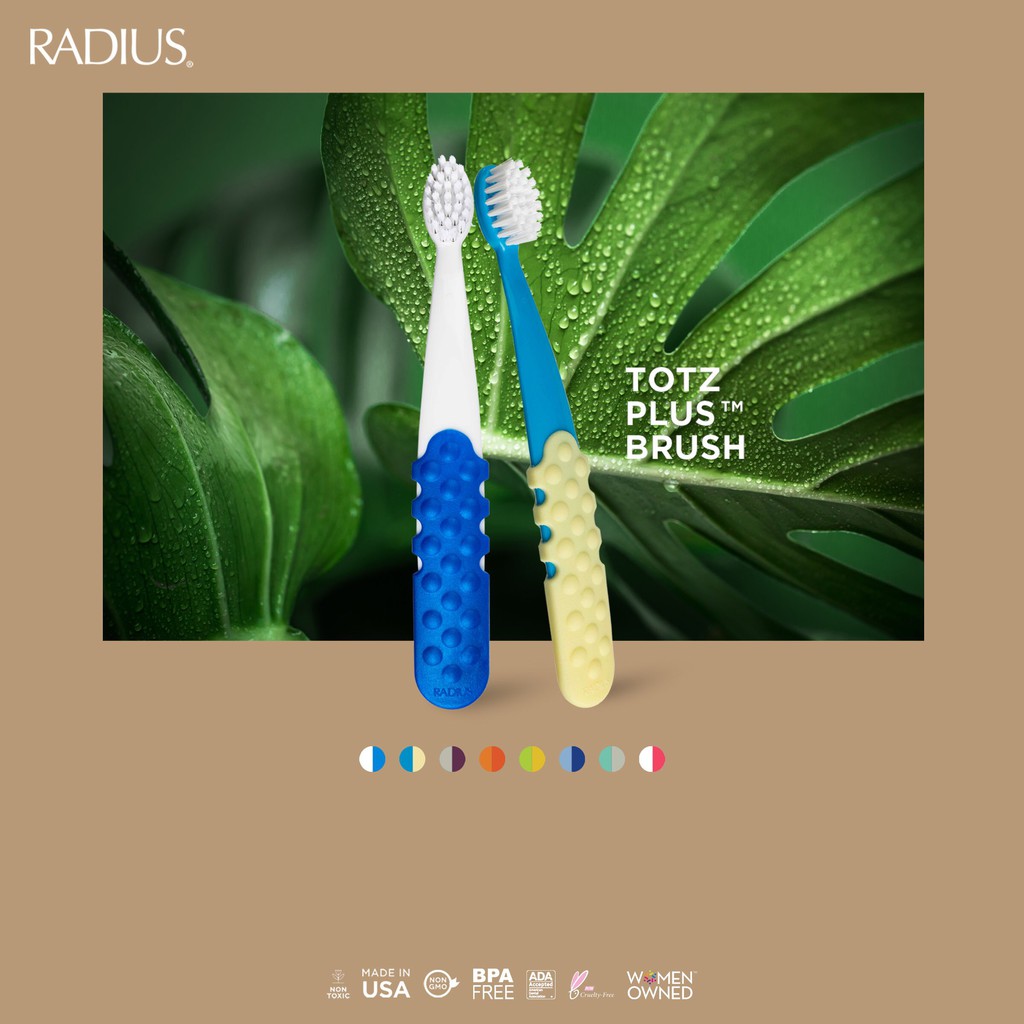 Bàn Chải Siêu Mềm Radius Cho Bé từ 3 tuổi Totz Plus Brush (Nhiều màu)