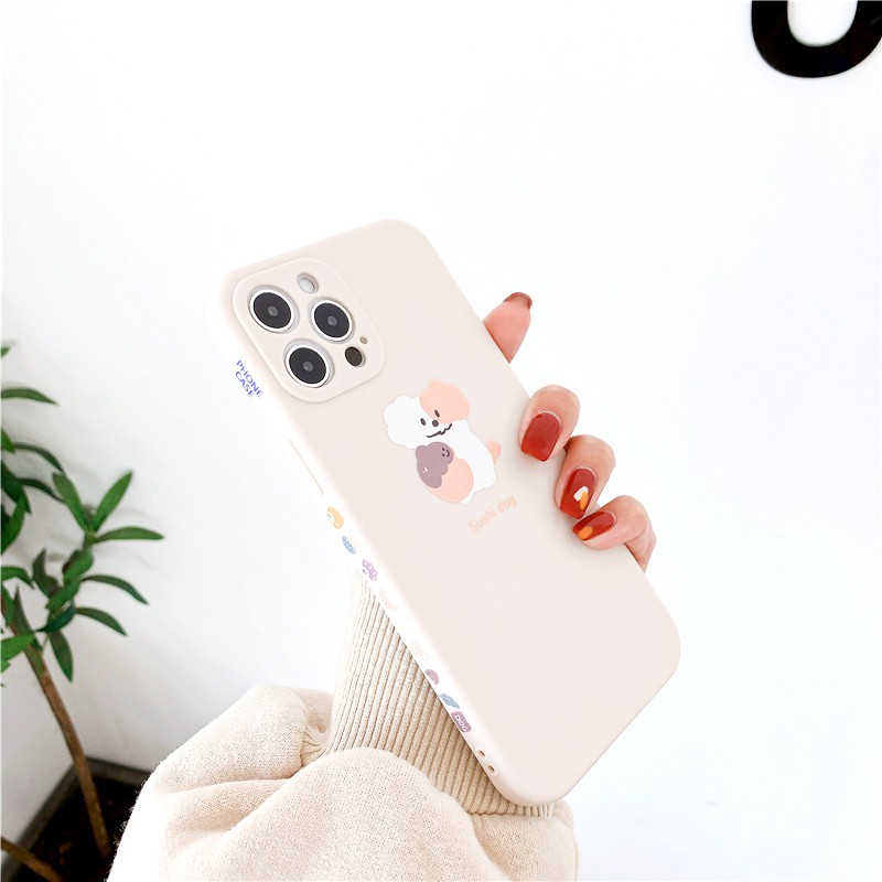 Ốp lưng iphone Sushi Bear cạnh vuông in hình viền 5/5s/6/6plus/6s/6splus/7/7plus/8/8plus/x/xs/11/12/pro/max/plus/promax