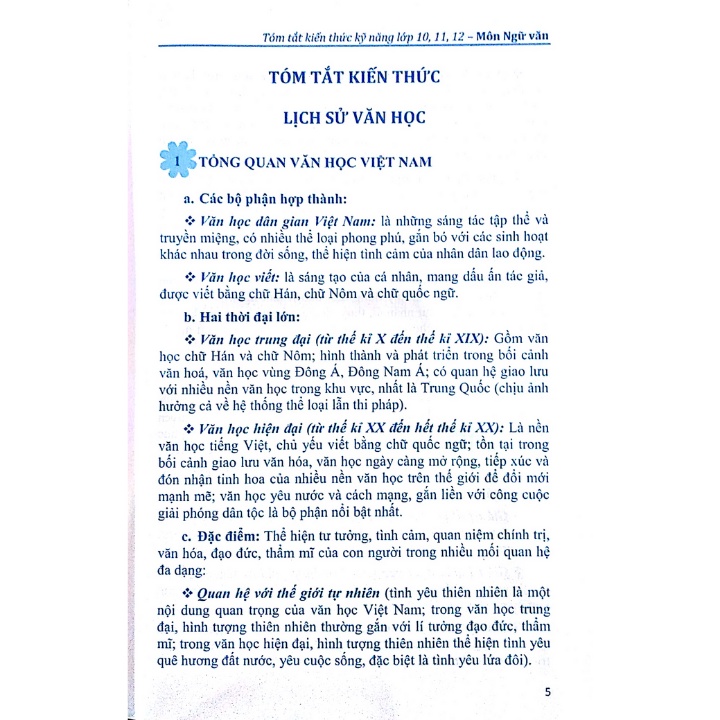 Sách - Tóm Tắt Kiến Thức Kĩ Năng Lớp 10-11-12 Môn Ngữ Văn