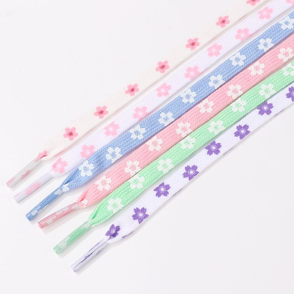 Xiantin Dây Giày Vải Canvas Đế Phẳng Cột Dây Hình Hoa Anh Đào Thời Trang Cho Trẻ Em Và