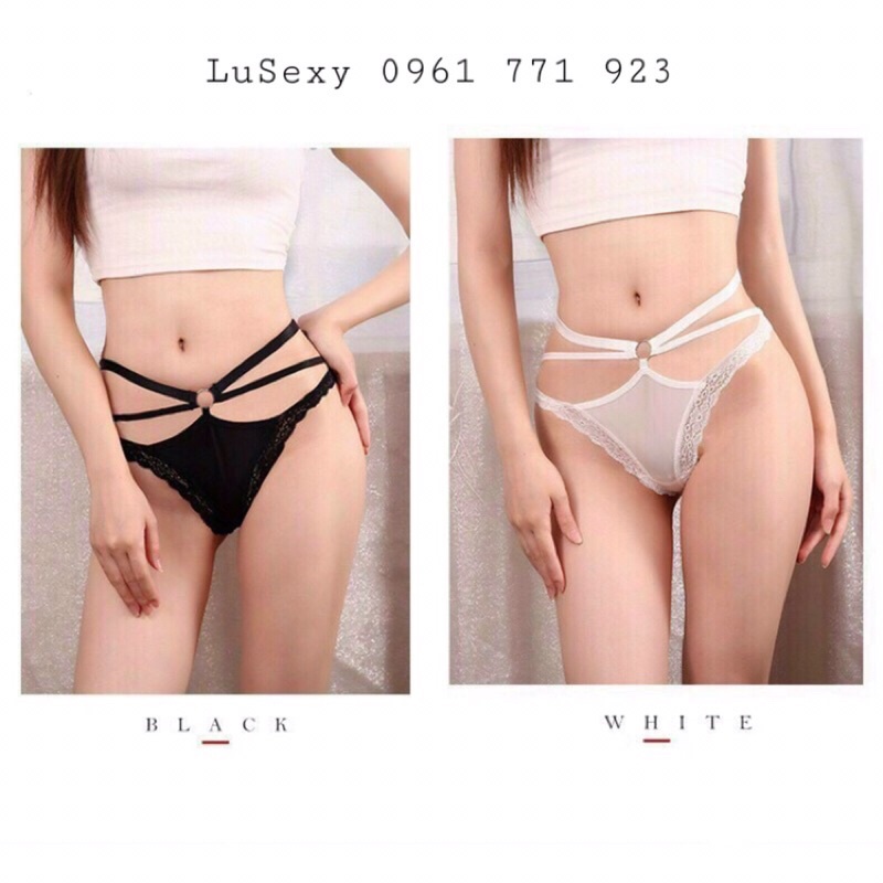 QUẦN LÓT NỮ SEXY ĐAN DÂY CAO CẤP - Quần lót nữ đẹp màu trắng đen vàng da beo da báo