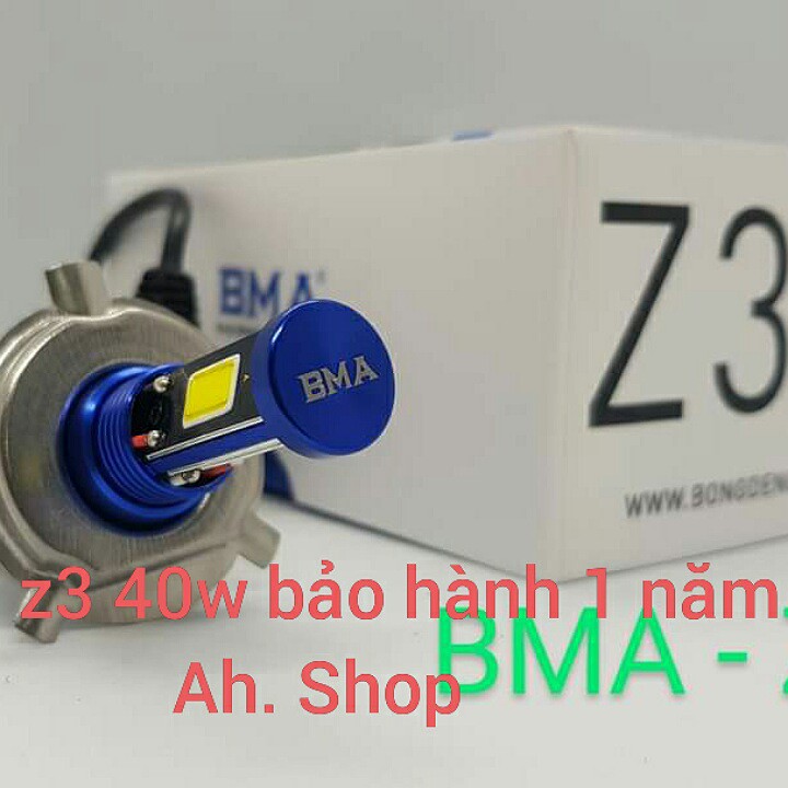 đèn led 3 tim Z3 BMA 40w 2020 chân H4 bảo hành 1 năm