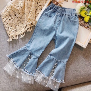 Quần jean ông loe ren size đại 15-30kg