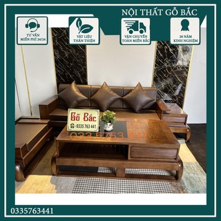 Ảnh tại shop kèm video - bàn ghê sofa đùi gà cho phòng khách kích thước ghế dài 2m48
