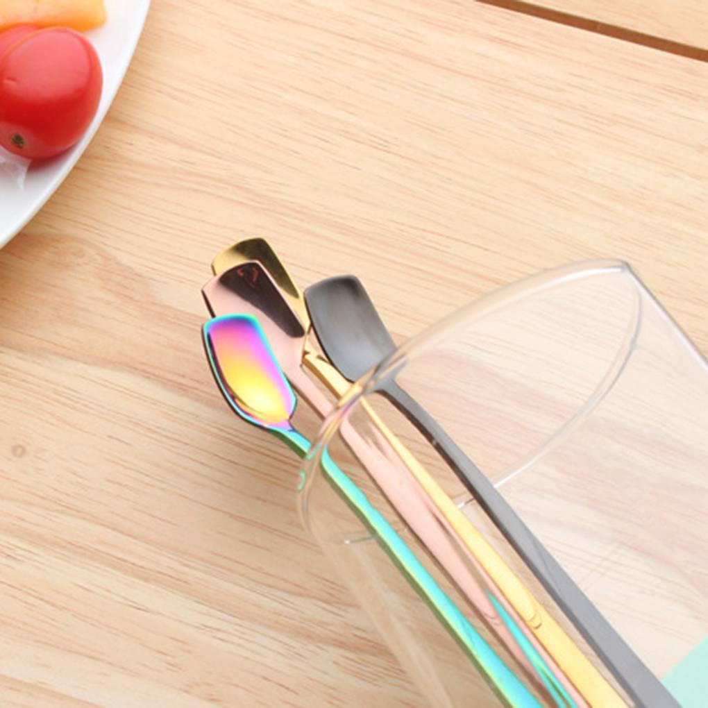 Muỗng Cà Phê Tay Cầm Dài Bằng Thép Không Gỉ 304 Cao Cấp