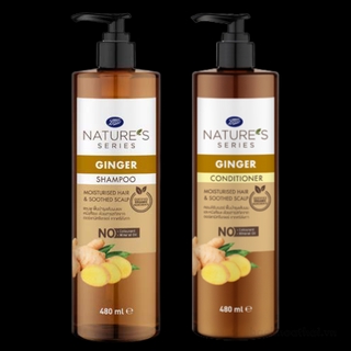Set dầu gội dầu xả gừng Boots Nature's Series Ginger Shampoo and conditioner Thái Lan