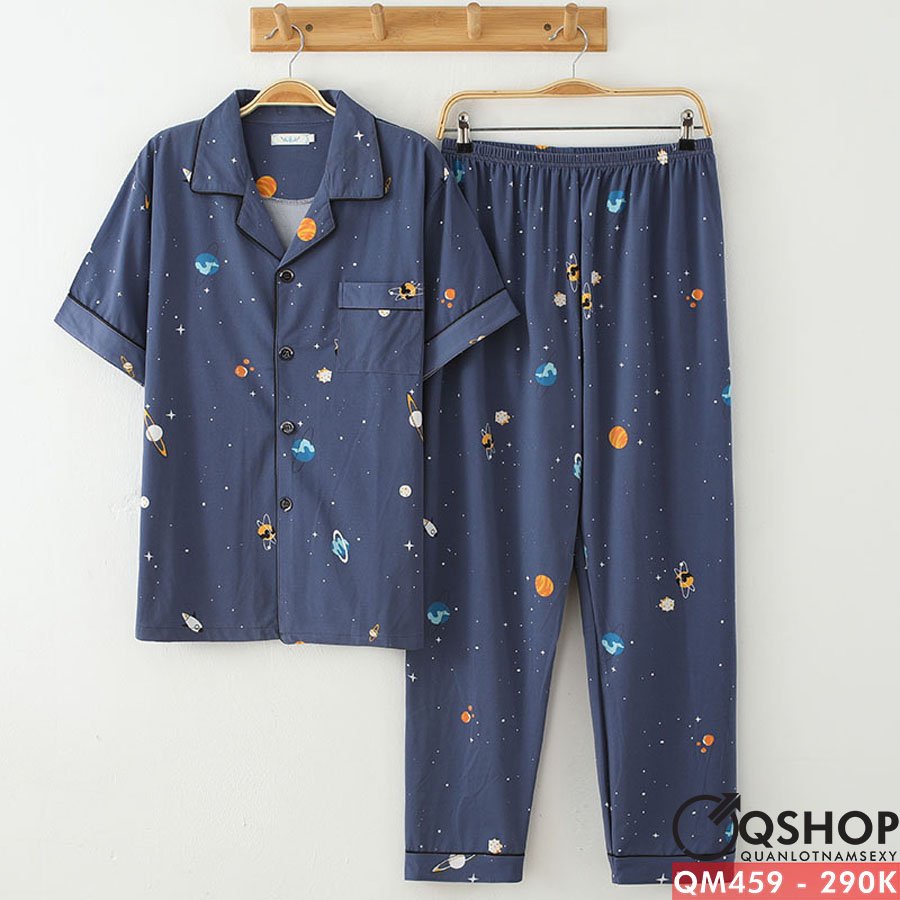 BỘ PIJAMA NAM THUN COTTON BỘ MẶC NHÀ MẶC NGỦ NAM QSHOP QM212 QM215 QM216 QM458