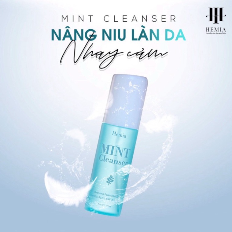 Tinh thể rửa mặt bạc hà Hemia sạch sâu, kiềm dầu, ngừa mụn, dịu nhẹ, an toàn cho da | BigBuy360 - bigbuy360.vn
