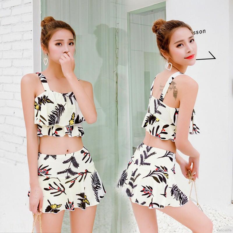 Bikini lưng cao hoạ tiết cây cổ điển cho nữ | BigBuy360 - bigbuy360.vn