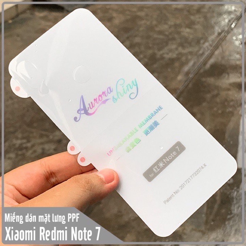 Bộ dán dẻo PPF 2 mặt Xiaomi Redmi Note 7/ Note 7 Pro bảo vệ màn hình chống trầy xước
