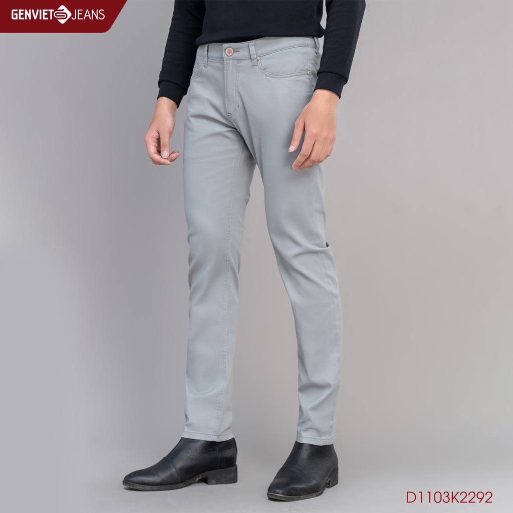 Quần Kaki Nam Genviet Dáng Dài Basic Dáng Col Cơ Bản Cao Câp Công Sở Nam D1103K2292