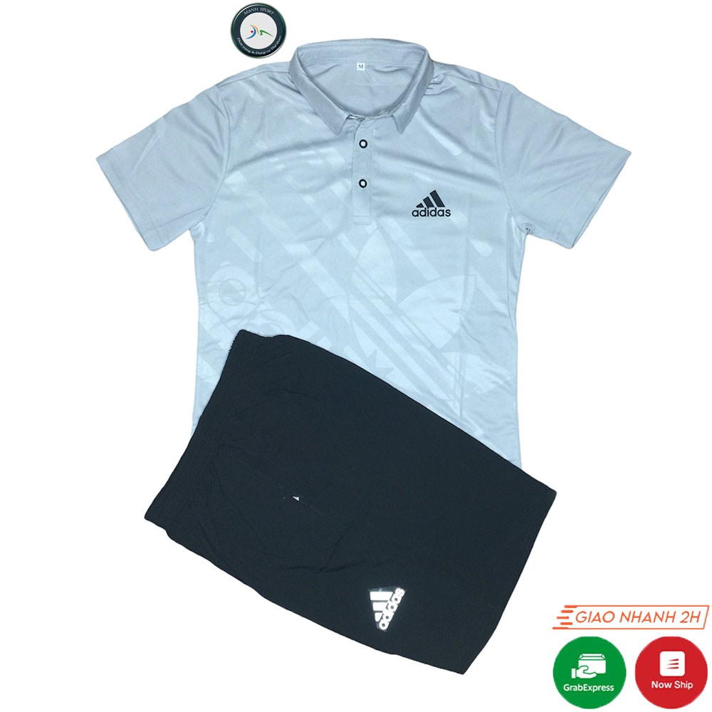 Bộ Thể Thao Nam Cộc Tay Cổ Bẻ Chất Thun Co Giãn Thấm Hút Mồ Hôi Kiểu Dáng Body [19] | BigBuy360 - bigbuy360.vn