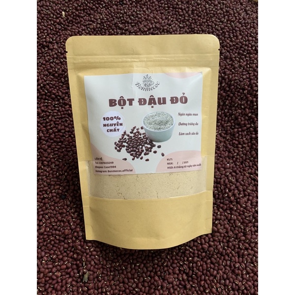 Bột đậu đỏ đắp mặt nạ dưỡng trắng mịn da, mask đậu đỏ giảm thâm mụn dùng cho cả mặt và body nguyên chất Bến Mễ Cốc | BigBuy360 - bigbuy360.vn
