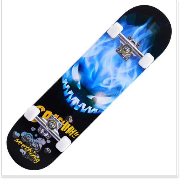 Ván Trượt Skateboard Mặt Nhám Gobos Khung Hợp Kim, Bánh Cao Su Phát Sáng Siêu Bền