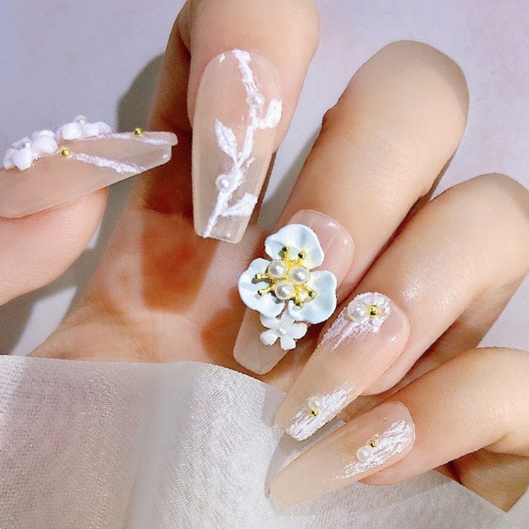 Charm Hoa 3D cao cấp trang trí móng phong cách nhật bản