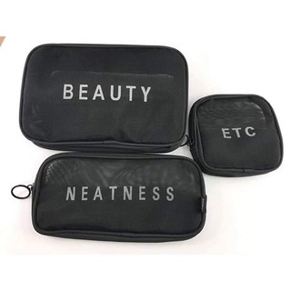 Set 3 túi lưới đựng mỹ phẩm beauty etc