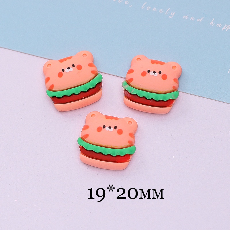 Set 10 Kẹp Tóc Hình Que Kem / Hamburger / Thức Ăn Độc Đáo Dễ Thương Diy