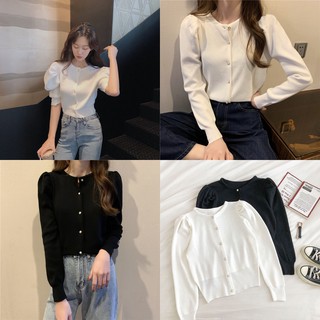 Áo len tay bồng tiểu thư cúc ngoc cực xinh al447