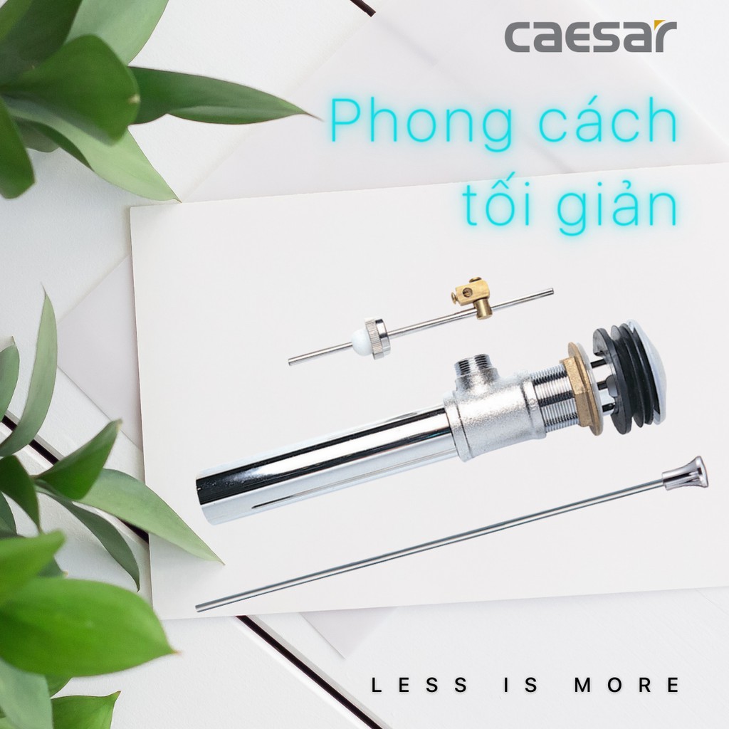 Bộ xi phông chậu rửa mặt BF603 (xả giật) Caesar