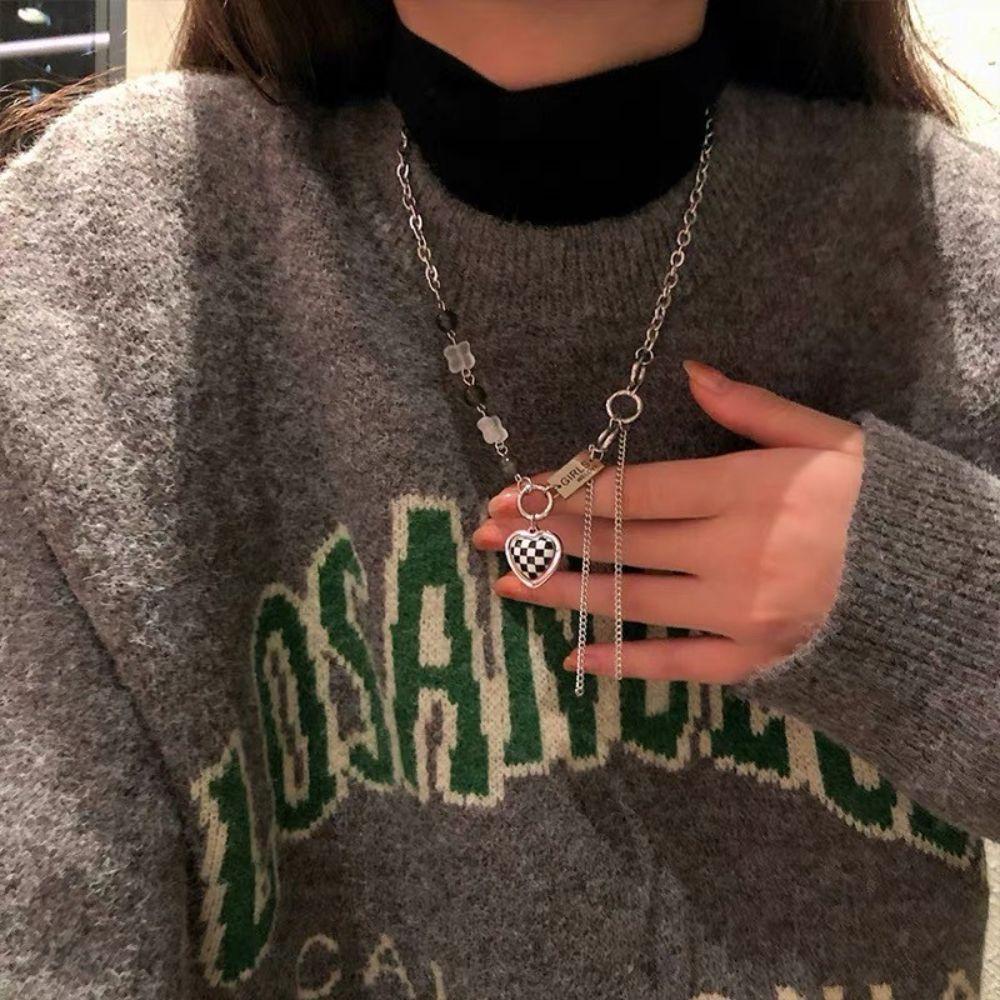 Vòng cổ Chuỗi Hạt Mặt Hình Trái Tim / Bướm Phong Cách Hip Hop Hàn Quốc Thời Trang