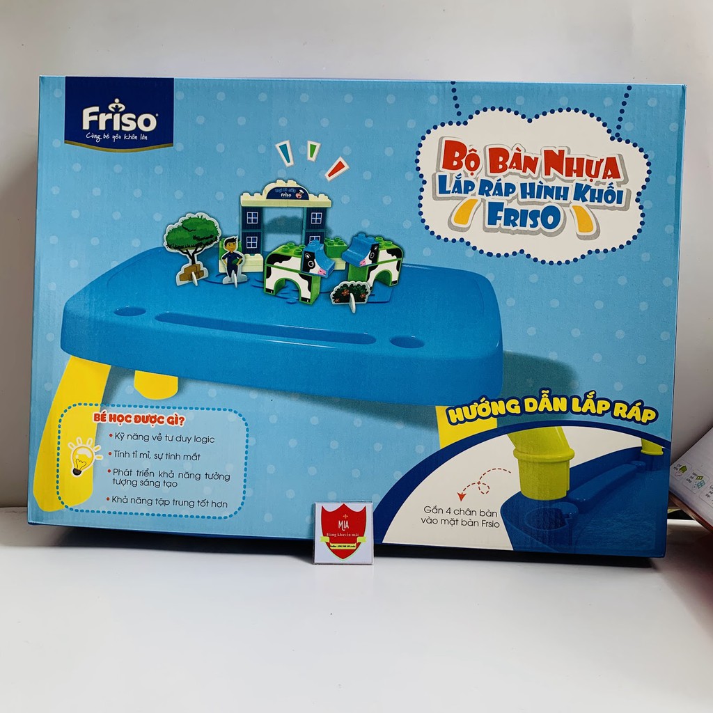 Bộ bàn nhựa lắp ráp hình khối friso