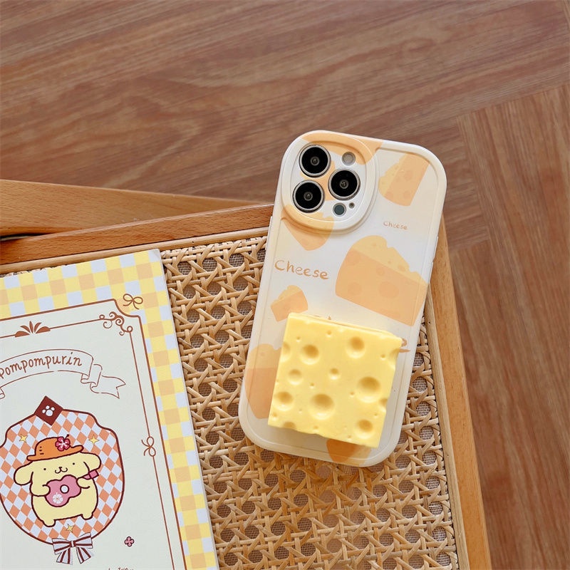 Ốp Điện Thoại Mềm Nén Khí In Hình Phô Mai/Chuột Vui Nhộn Bảo Vệ Cho iPhone13 12/11pro/xr/xsmax