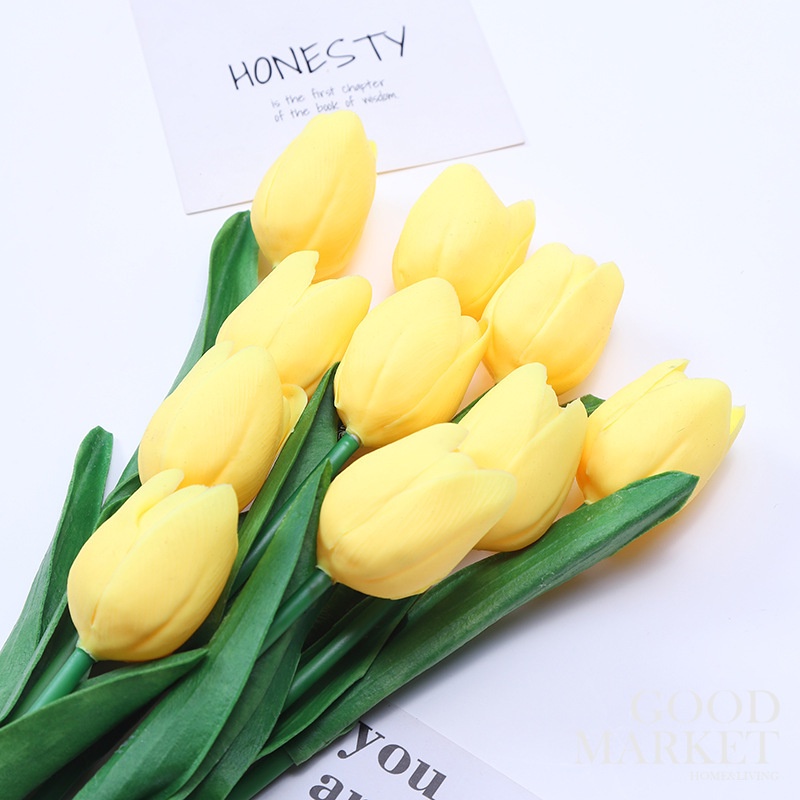 Bó Hoa Tulip Nhân Tạo Mini Bằng PU 20 Màu HGJ402 Dùng Trang Trí Nhà Cửa