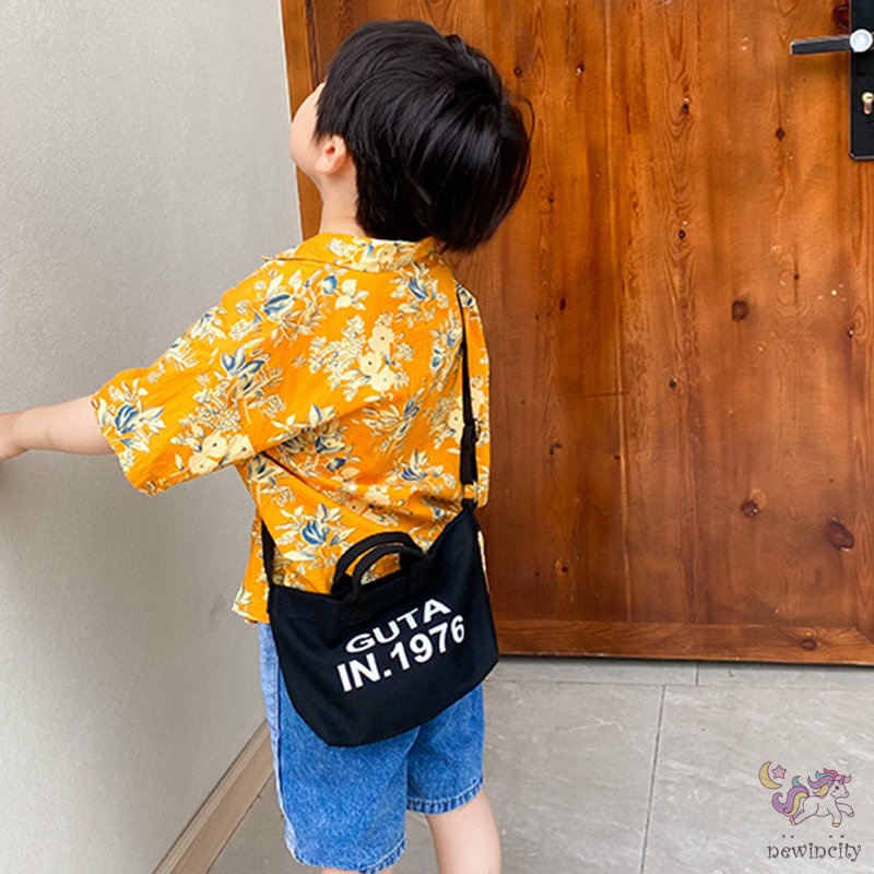 Túi canvas đeo chéo thời trang Hàn Quốc cho bé