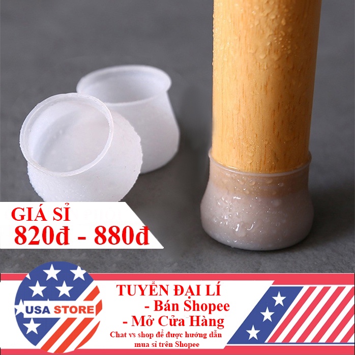(Video Review) (Sỉ 800đ) Vỏ Bọc Chân Bàn Ghế Bằng Cao Su - Silicon Dày Size lớn 3.4cm - Co Giãn Vừa Các Loại Chân