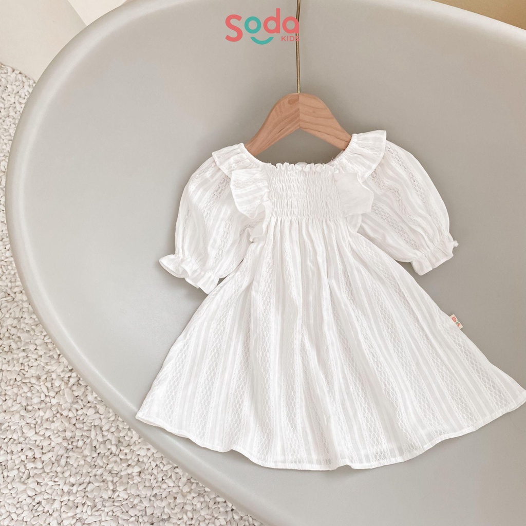 Váy bé gái nhiều màu SODA KIDS Lemer thiết kế tay lửng, chun ngực cánh tiên phong cách Hàn Quốc