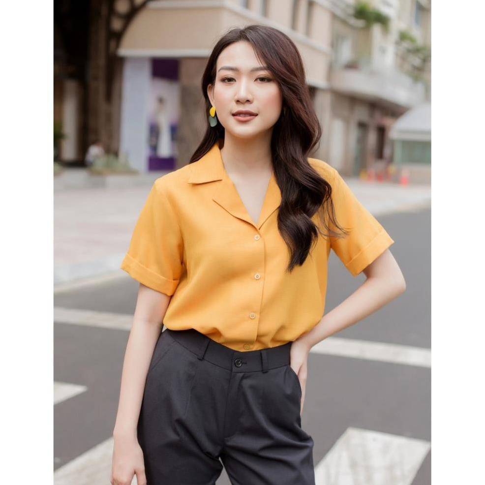 Áo Sơ Mi Nữ Ngắn Tay, Áo Kiểu Nữ Hàn Quốc Chất Vải Cao Cấp Dáng Suông, Form Chuẩn, Màu Cơ Bản Mặc Tôn Dáng. | BigBuy360 - bigbuy360.vn