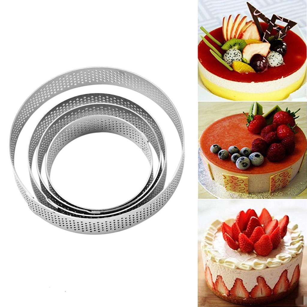 Khuôn Làm Bánh Mousse / Mousse Tráng Miệng Hình Tròn Thiết Kế Đục Lỗ Tùy Chỉnh Tiện