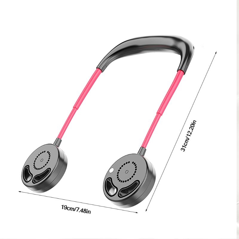 Quạt Thể Thao Đeo Cổ Không Cánh Có Cổng Sạc Usb