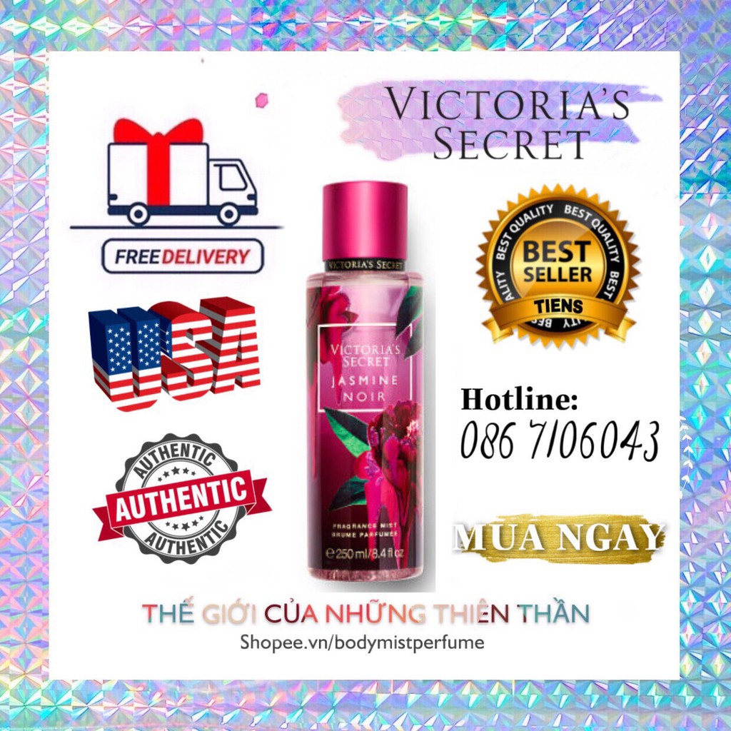 𝗕𝗢𝗗𝗬𝗠𝗜𝗦𝗧𝗣𝗘𝗥𝗙𝗨𝗠𝗘⚜️Xịt Thơm Body Victoria’s Secret Jasmine Noir 250ml