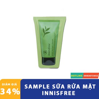 Sample sữa rửa mặt Innisfree Green Tea Cleansing Foam HALINCOS656 Sample sữa rửa mặt