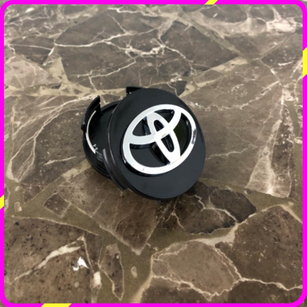 Logo chụp mâm, ốp vành la zăng bánh xe ô tô Toyota, đường kính 62MM, 60MM và 53MM