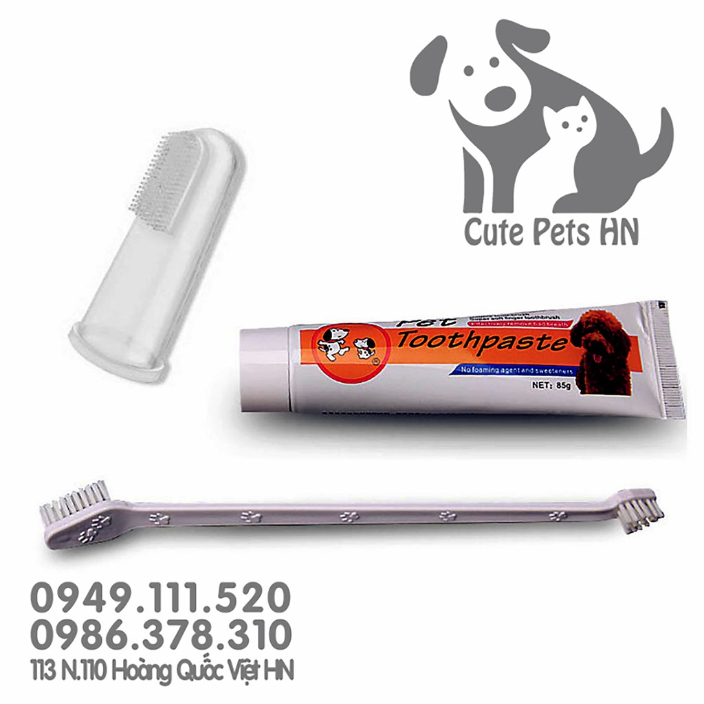 Kem đánh răng cho chó mèo Pet Toothpaste 85g - Phụ kiện thú cưng Hà Nội