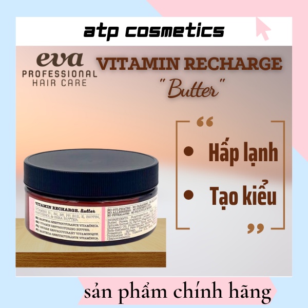 Ủ lạnh phục hồi tóc tạo kiểu nhẹ nhàng vitamin recharge butter không chứa silicone paraben sunfate nhập khẩu tây ban nha