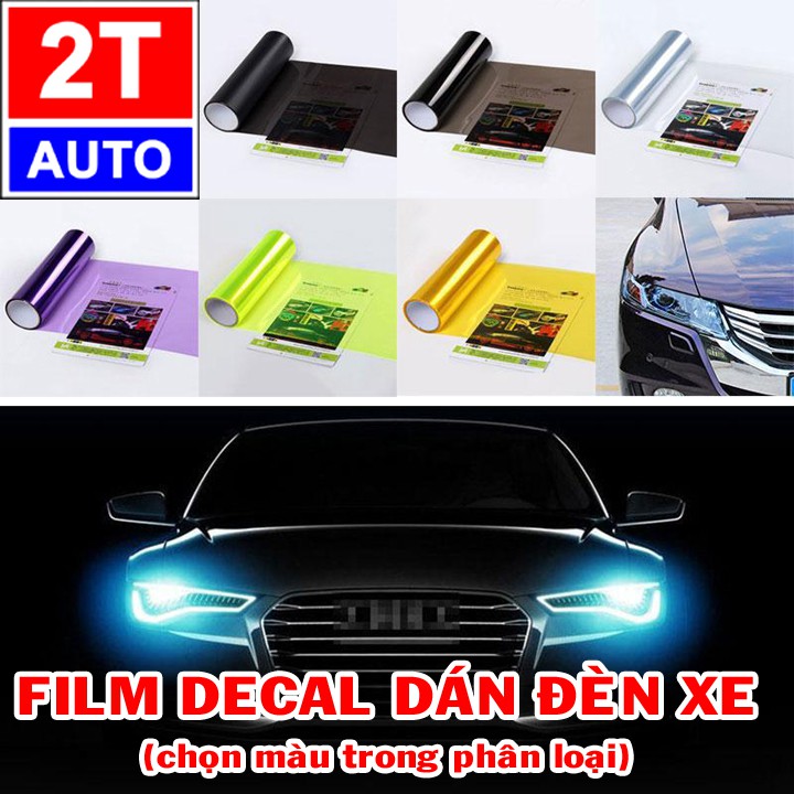 Film decal dán chóa đèn xe hơi ô tô xe máy - kích thước 30cm x 60cm: SKU: 343